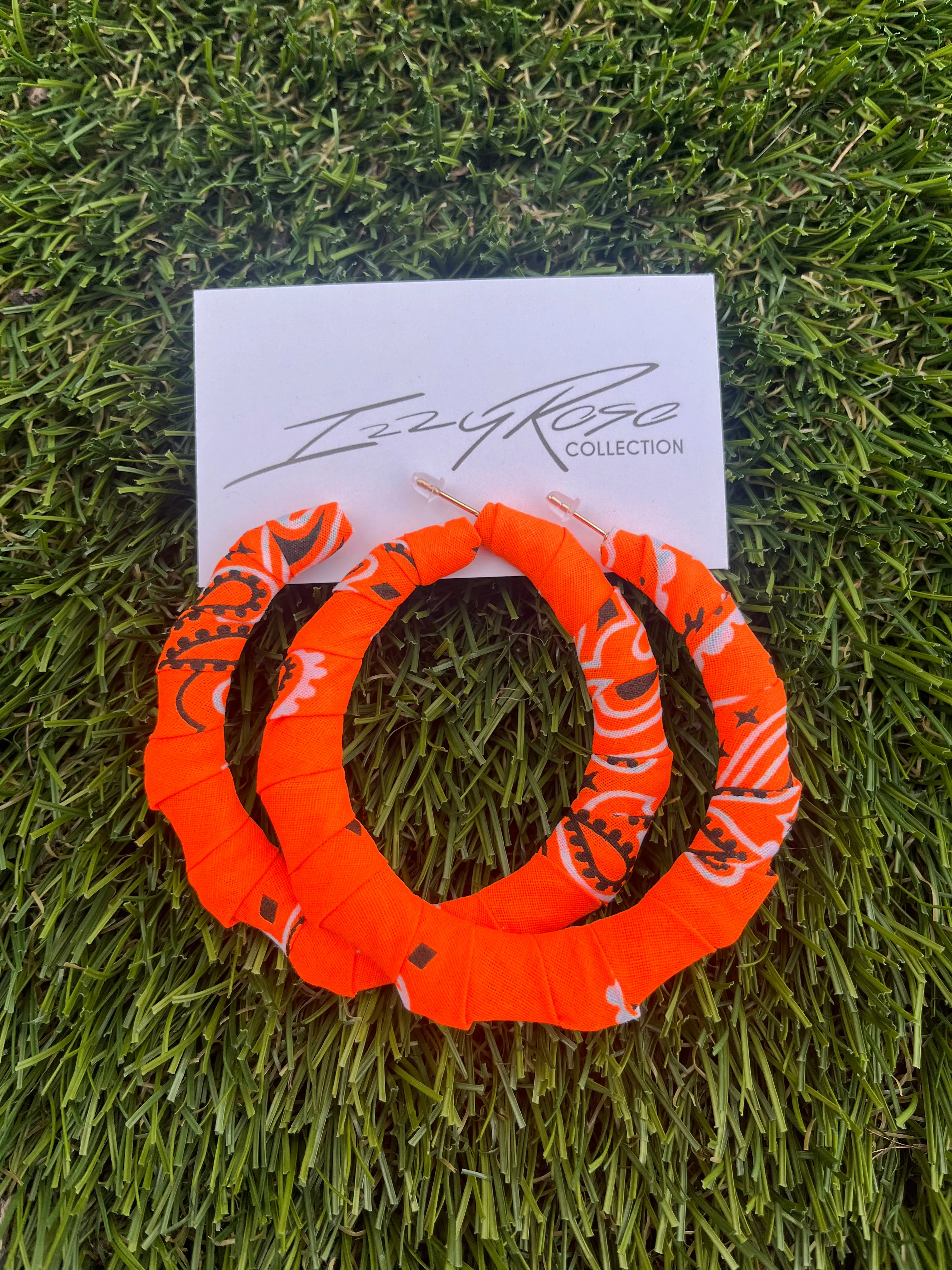 Neon Orange Bandana Hoop