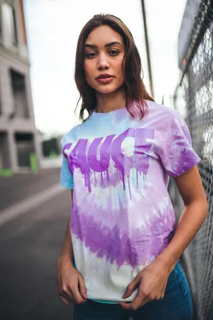 Neon Purple Glitter Sauce | Jelly Lavender Sky Tee