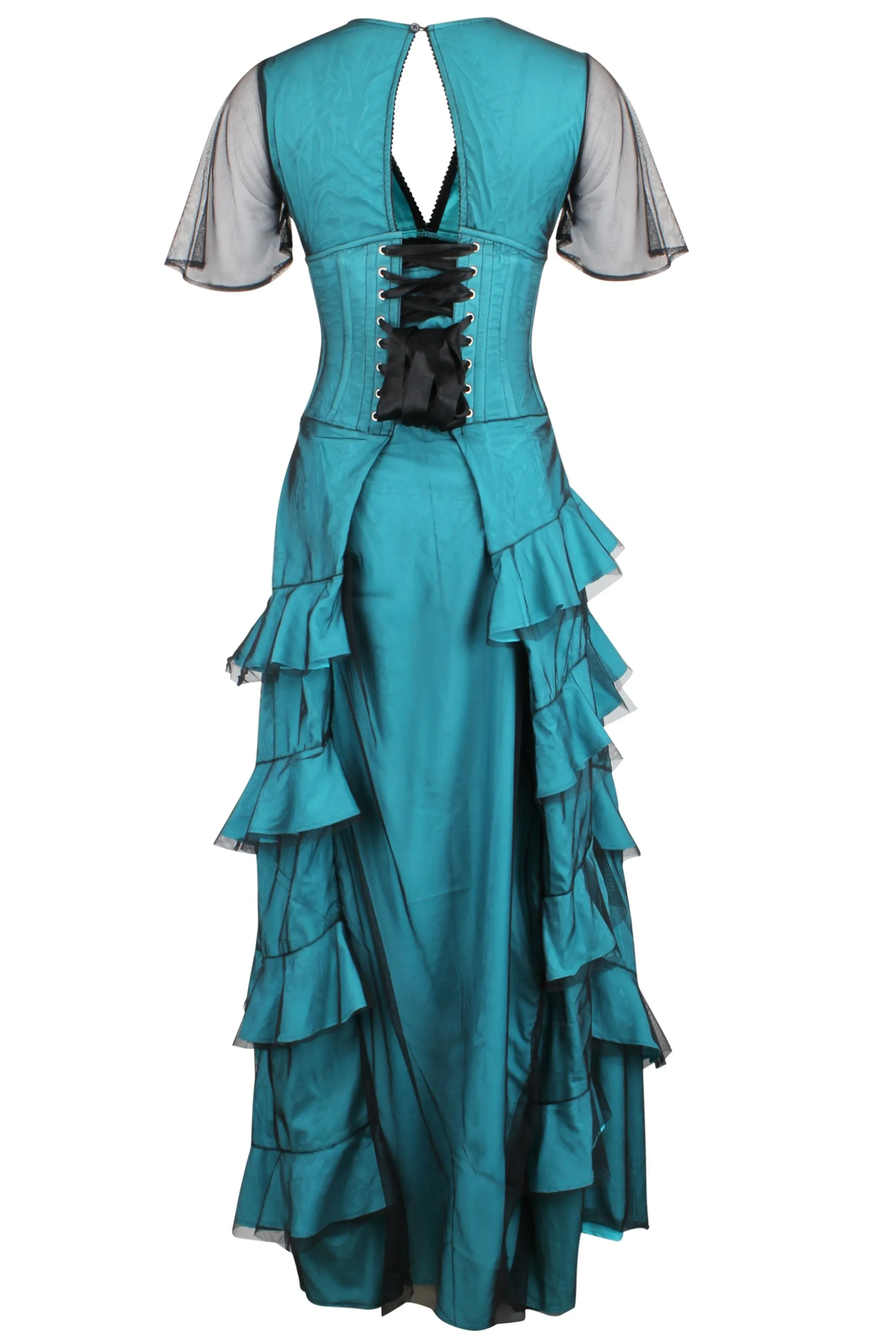 Net Overlay Corset Dress