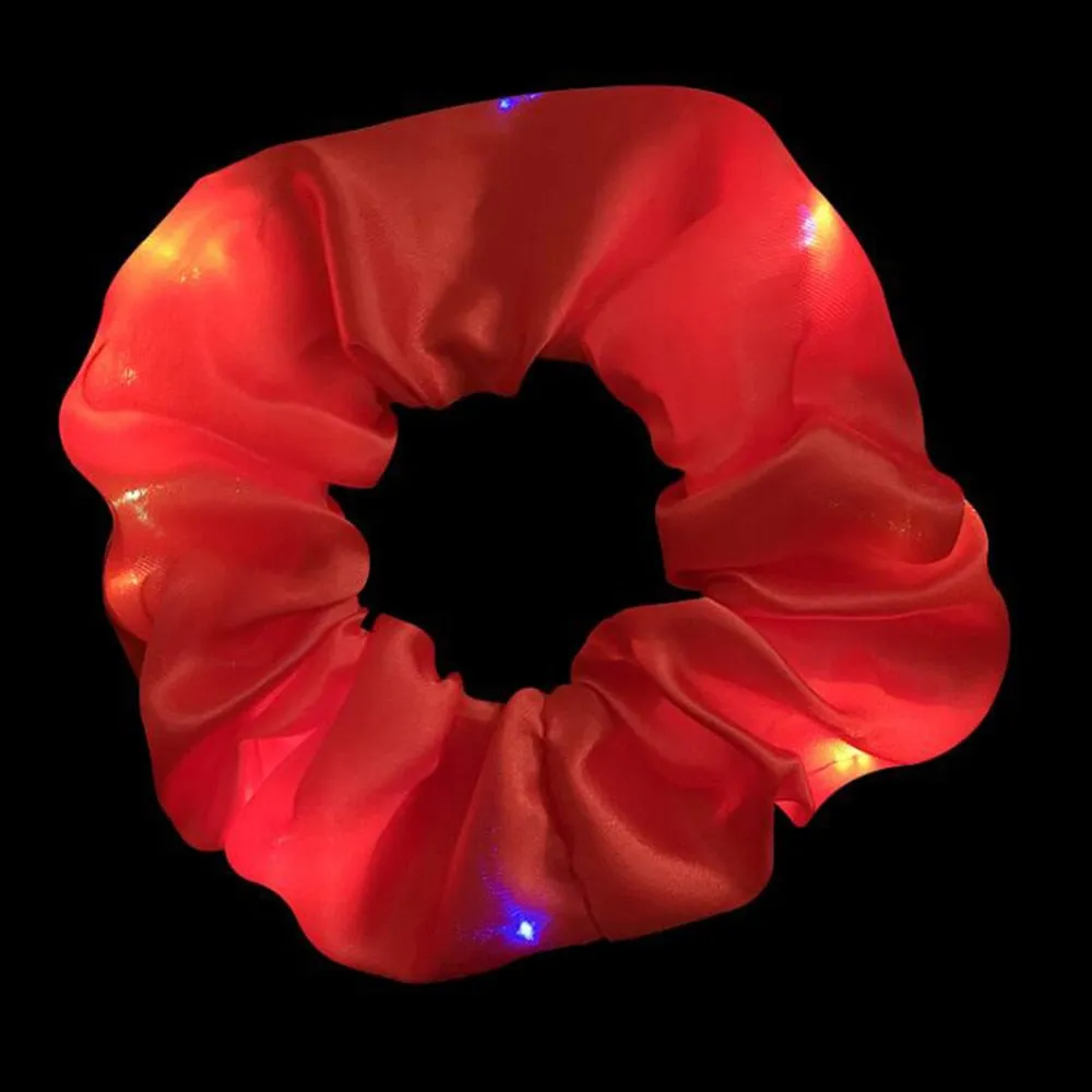 New Arrival Girls LED Luminous Scrunchies Hair Tie Accessories