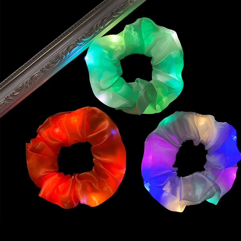 New Arrival Girls LED Luminous Scrunchies Hair Tie Accessories