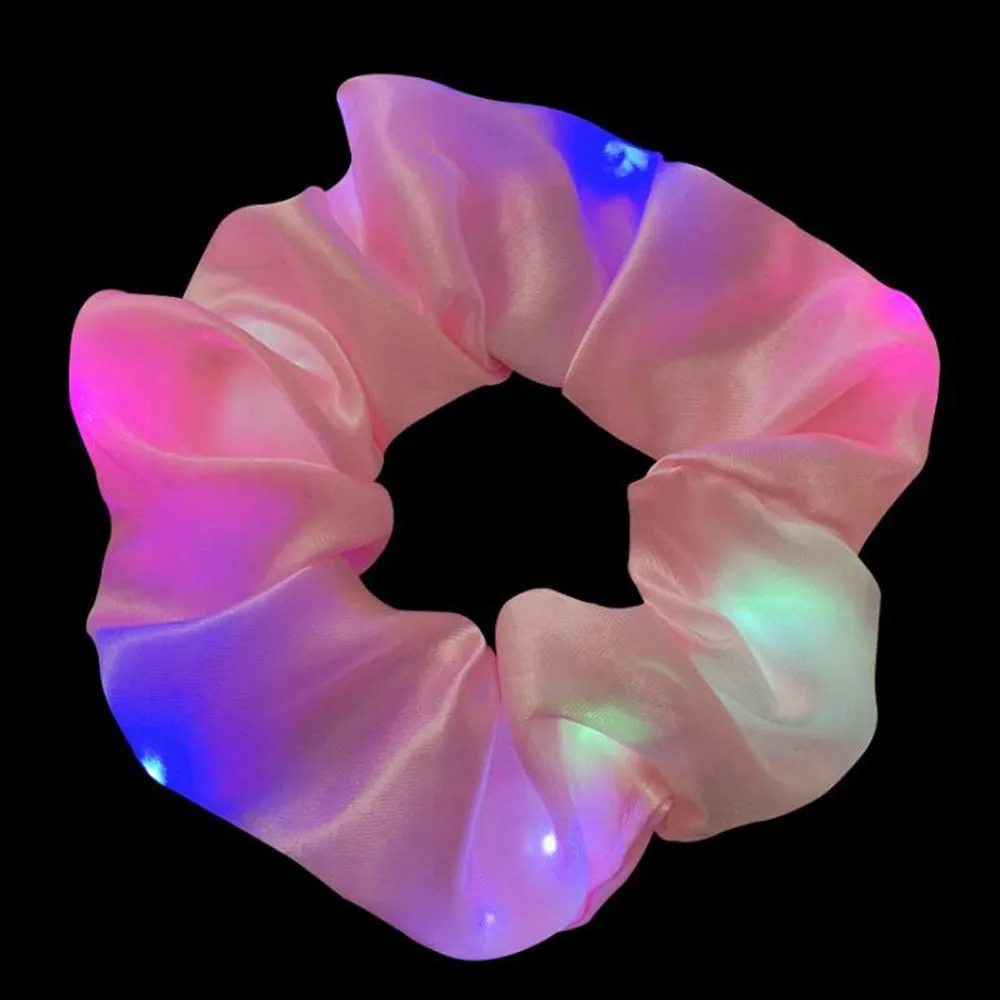 New Arrival Girls LED Luminous Scrunchies Hair Tie Accessories