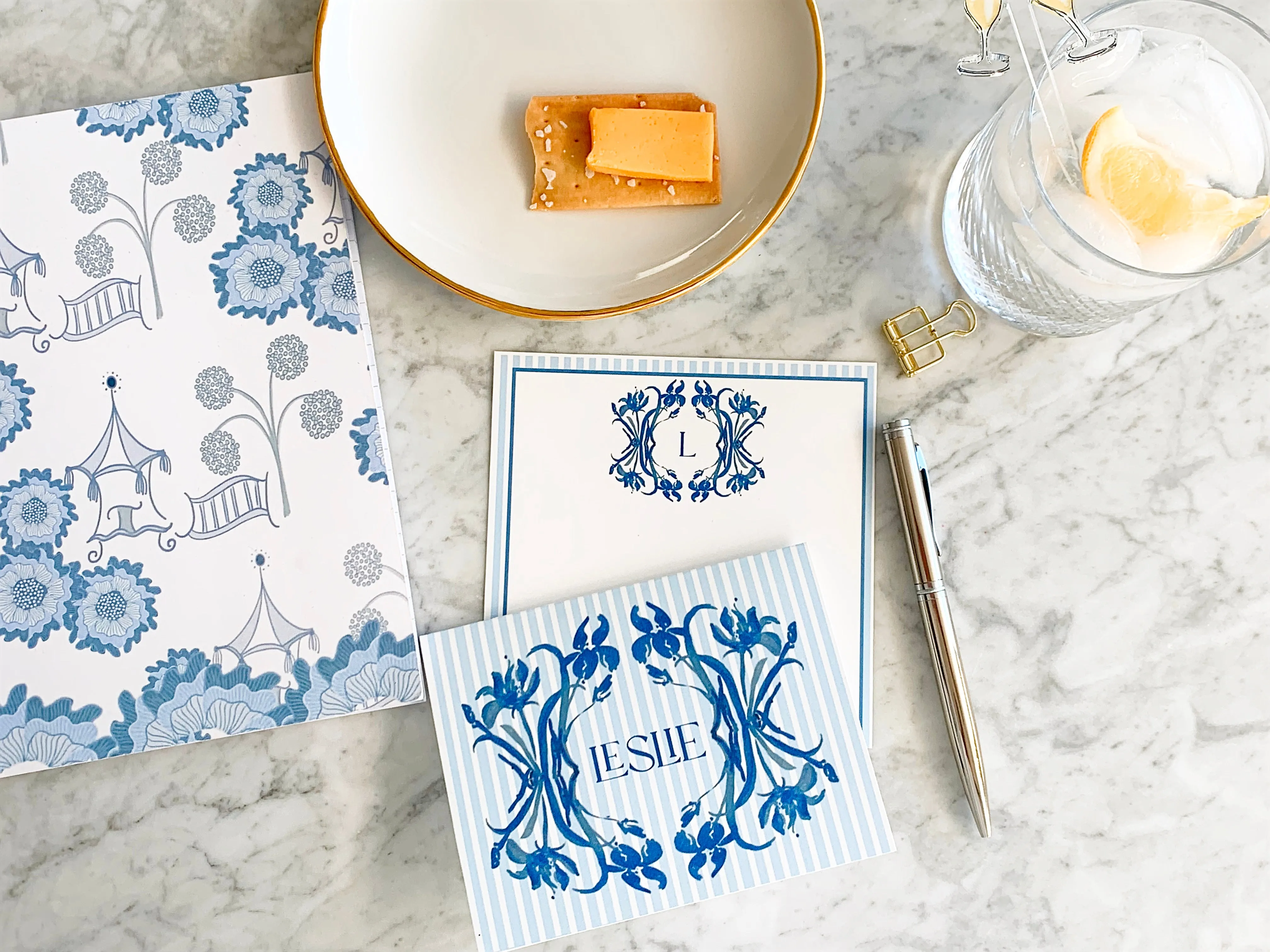 NEW! Fluer de Lis note cards