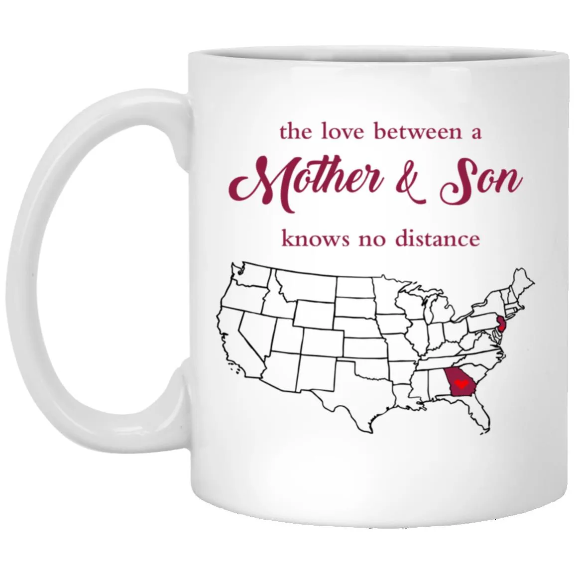 New Jersey Georgia The Love Between Mother And Son Mug