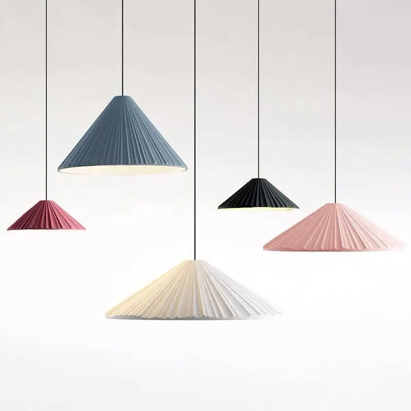 Nordic Macron Folded Resin Lampshade Pendant Lamp