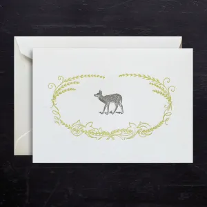 NOTE CARD - ANC - FAWN LETTERPRESSED