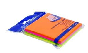 Öntapadós jegyzet ECONOMIX (75x75) 100lap 4 neon szín  E20948