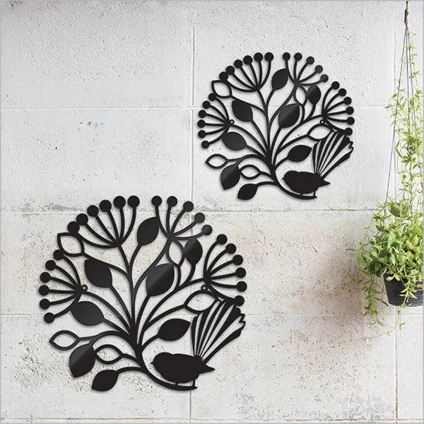 NZ Made Fantail on Pohutukawa Circle - 2 sizes