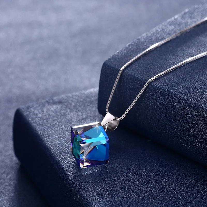 Ocean Cube Swarovski Crystal