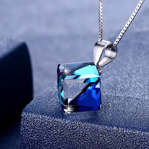 Ocean Cube Swarovski Crystal