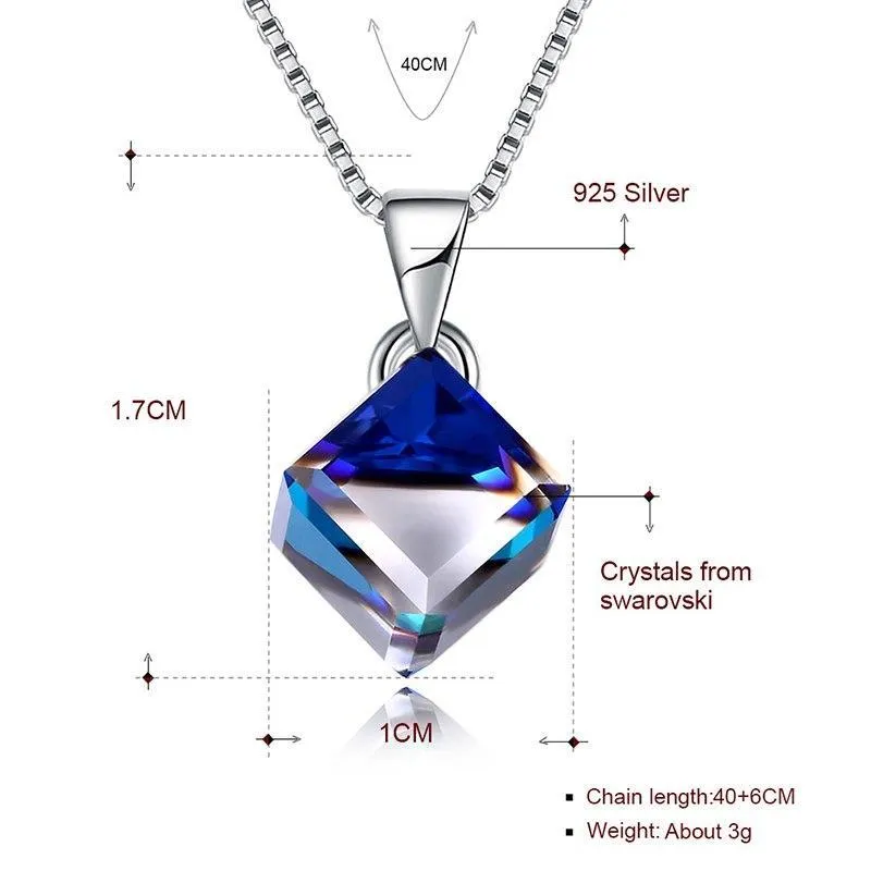 Ocean Cube Swarovski Crystal