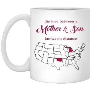 Oklahoma Michigan The Love Between Mother And Son Mug