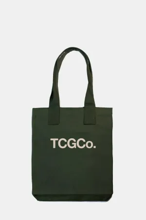 Olive 100% Recycled Cotton Everyday Tote - TCGCo Logo