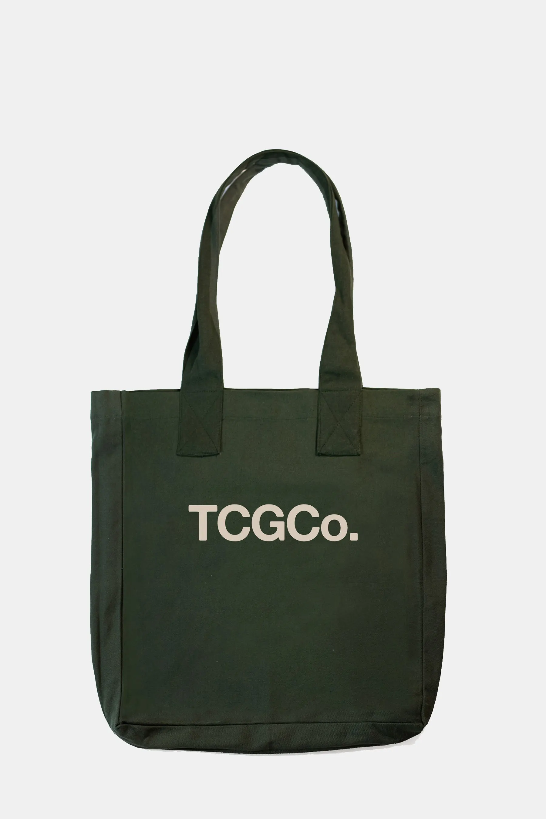 Olive 100% Recycled Cotton Everyday Tote - TCGCo Logo