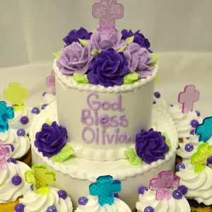 Olivia Religious Tiered Cake 7-4"