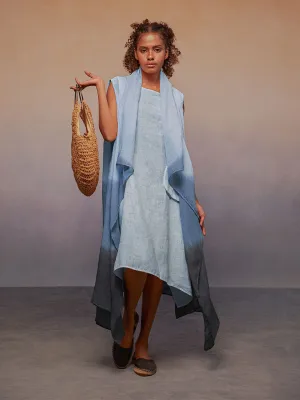 Ombre Greyish Blue Kimono