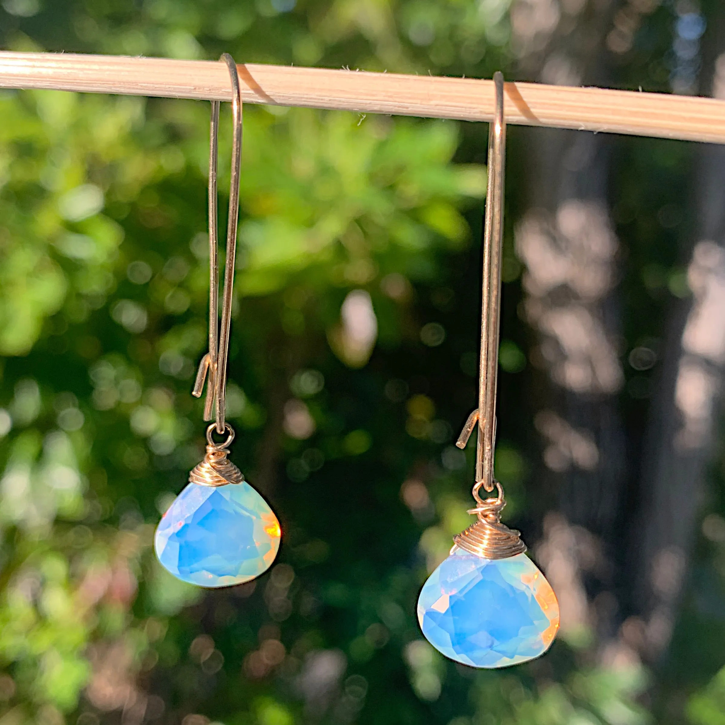 Opalite Simplicity Long Earrings