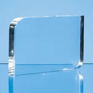Optical Crystal Curved Rectangle Award