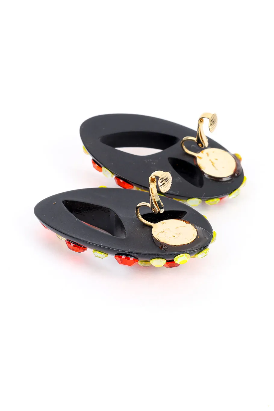 Oval Rhinestone Earrings