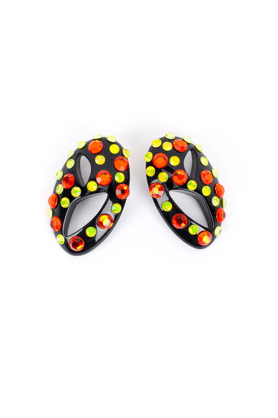 Oval Rhinestone Earrings