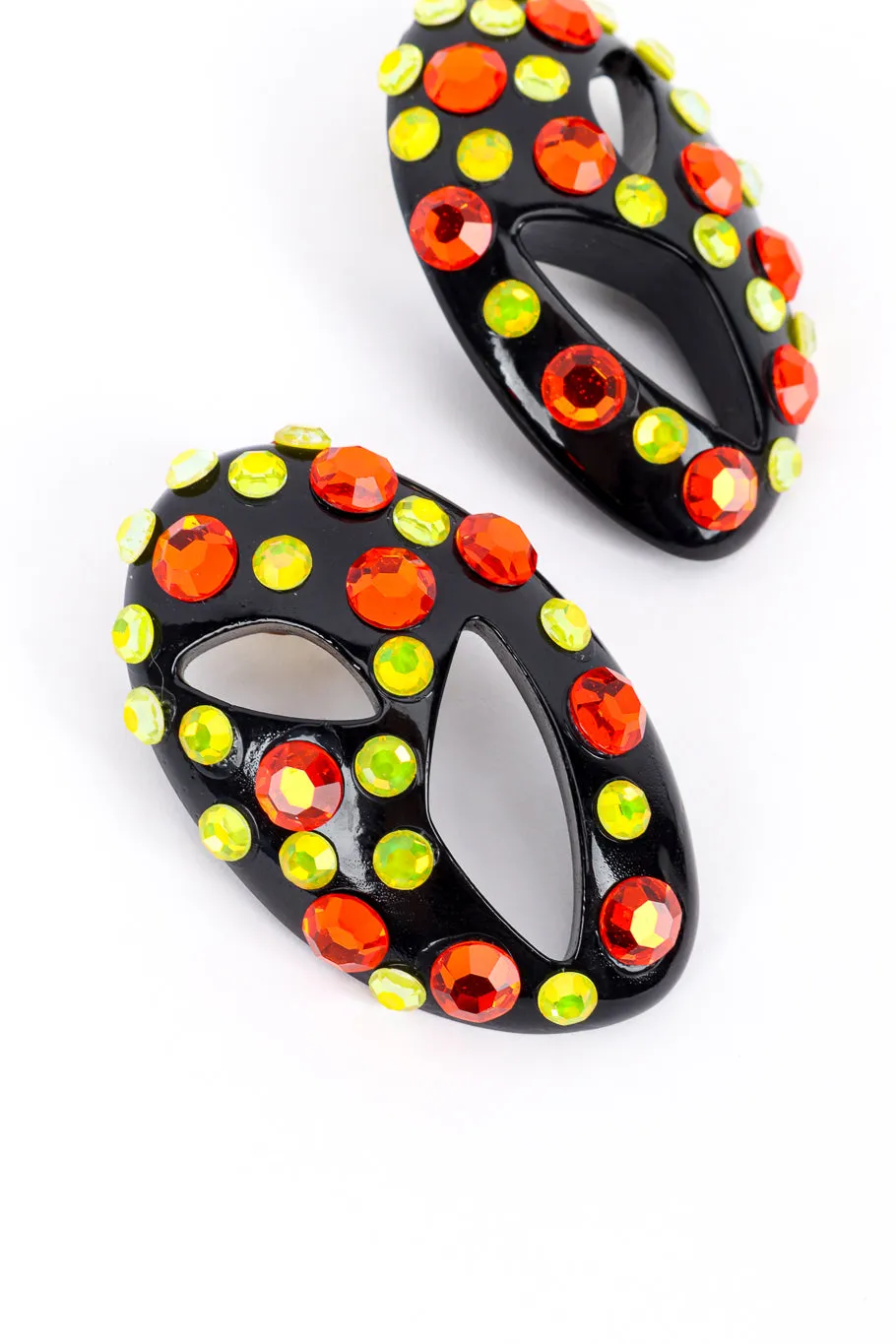 Oval Rhinestone Earrings