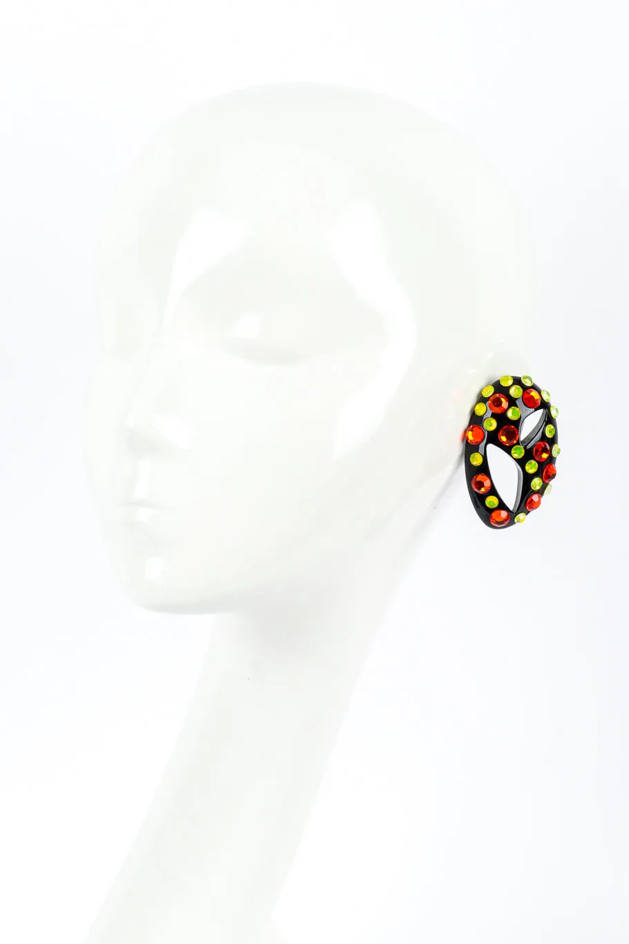 Oval Rhinestone Earrings