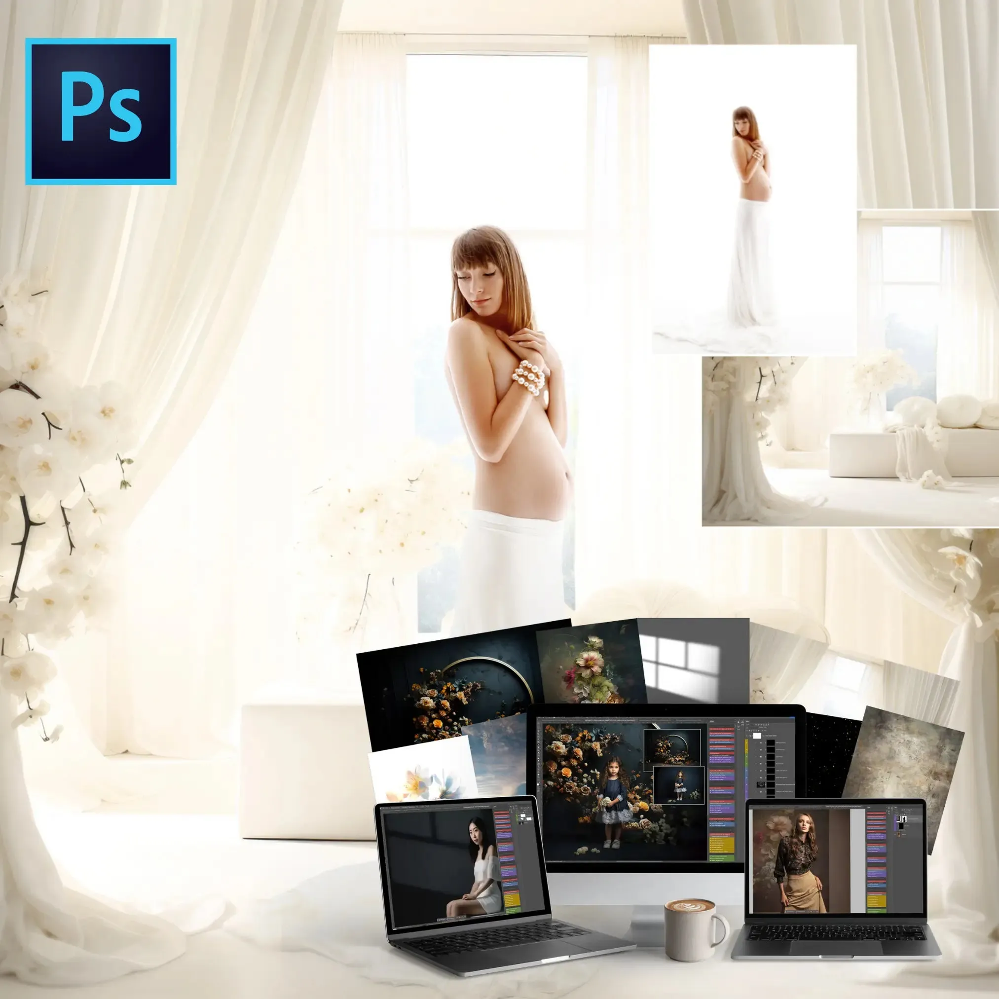 Overlay & Digital Background Photoshop Applicator