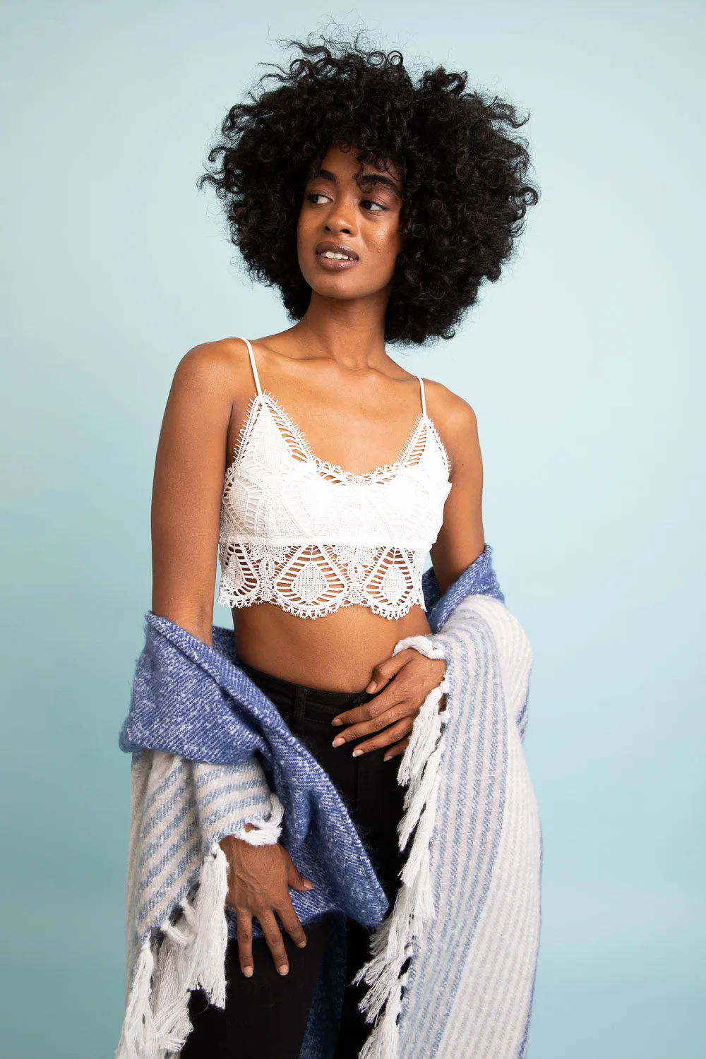 Overlay Crochet Longline Bralette