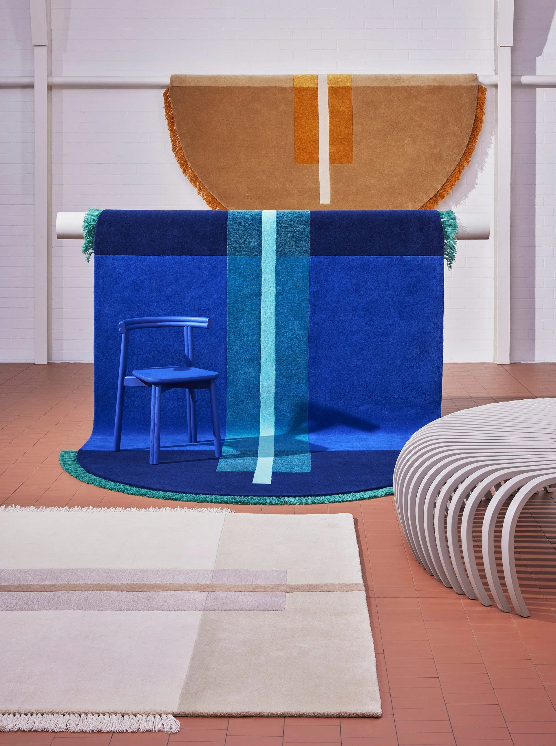 Overlay Rug - Circle Mustard