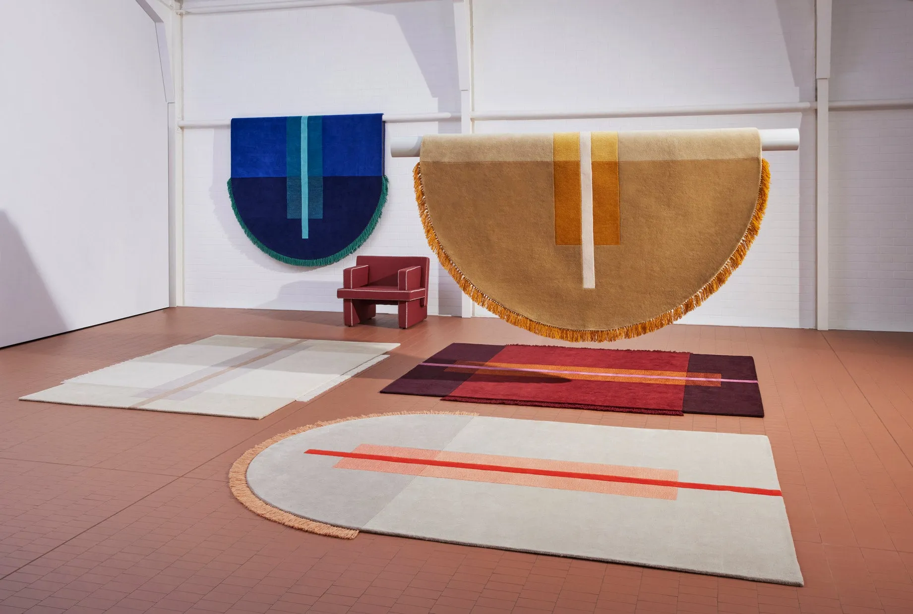 Overlay Rug - Circle Mustard