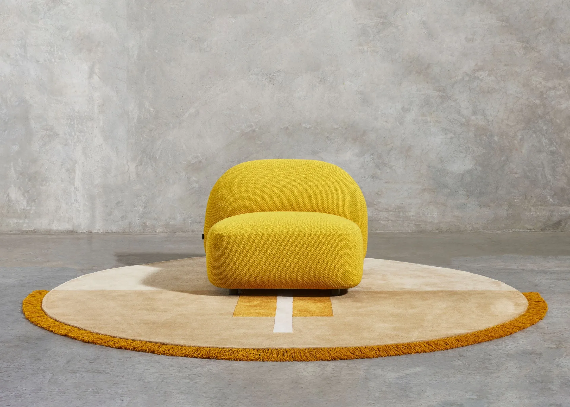 Overlay Rug - Circle Mustard