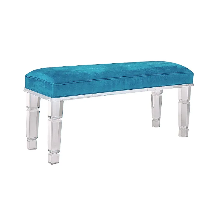 Palm Beach Lucite Bench - Choice of Fabric