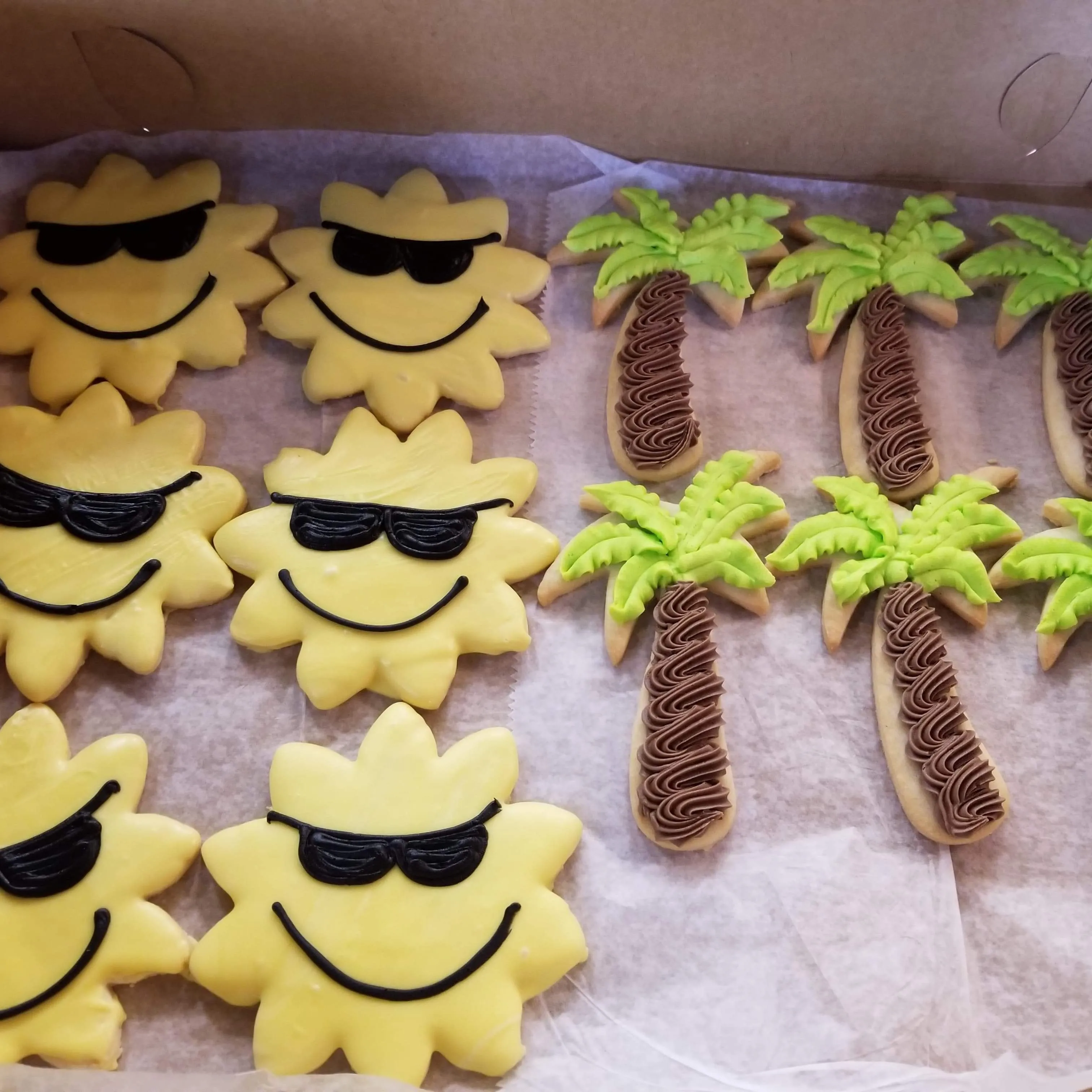 Palm Tree and Sun Cookies