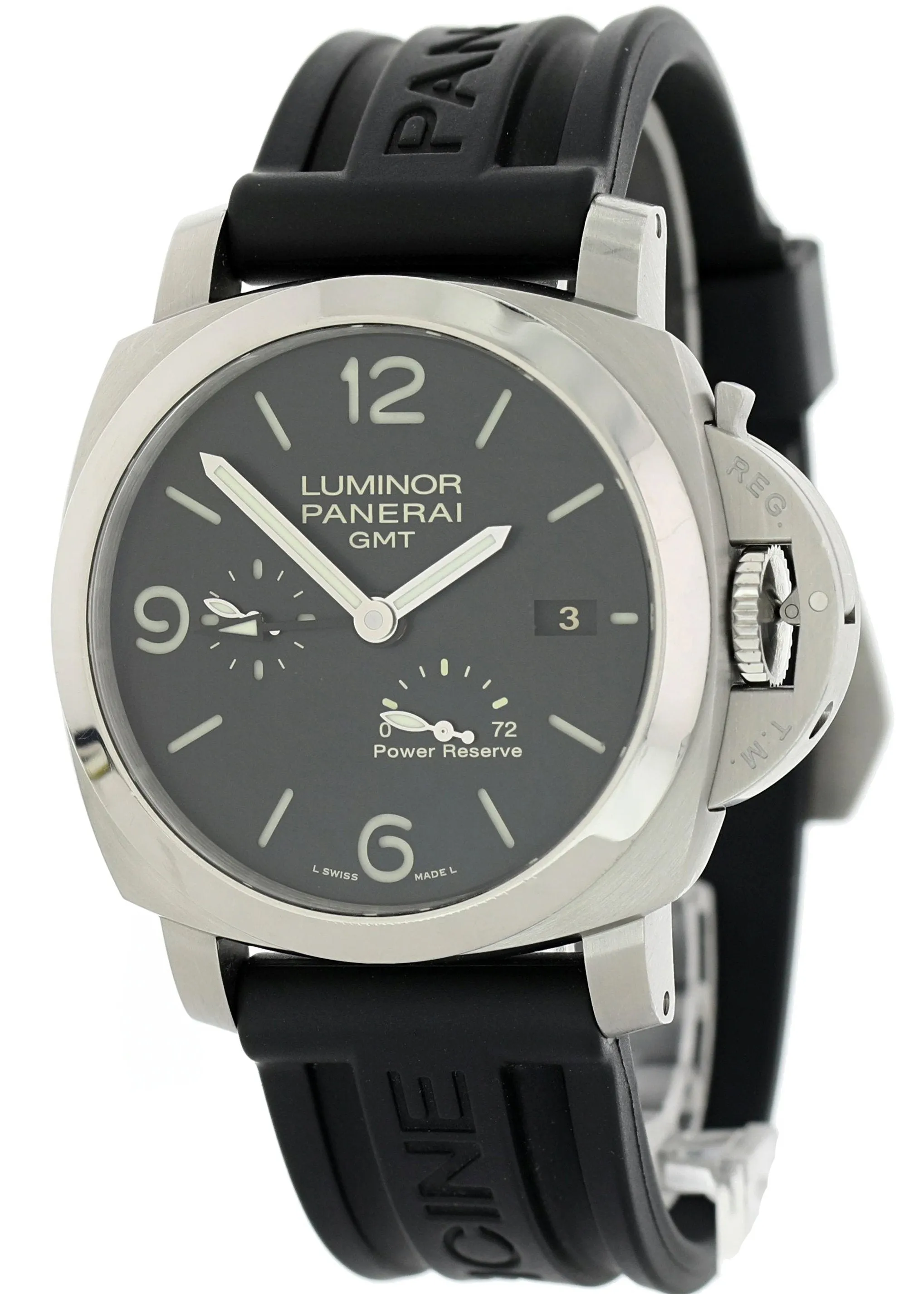 Panerai Luminor 1950 3 Days PAM321 GMT Mens Watch