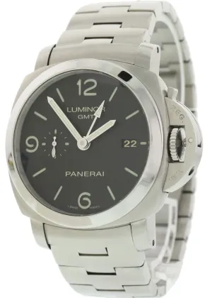 Panerai Luminor 1950 PAM329 GMT Men's Watch Box Papers