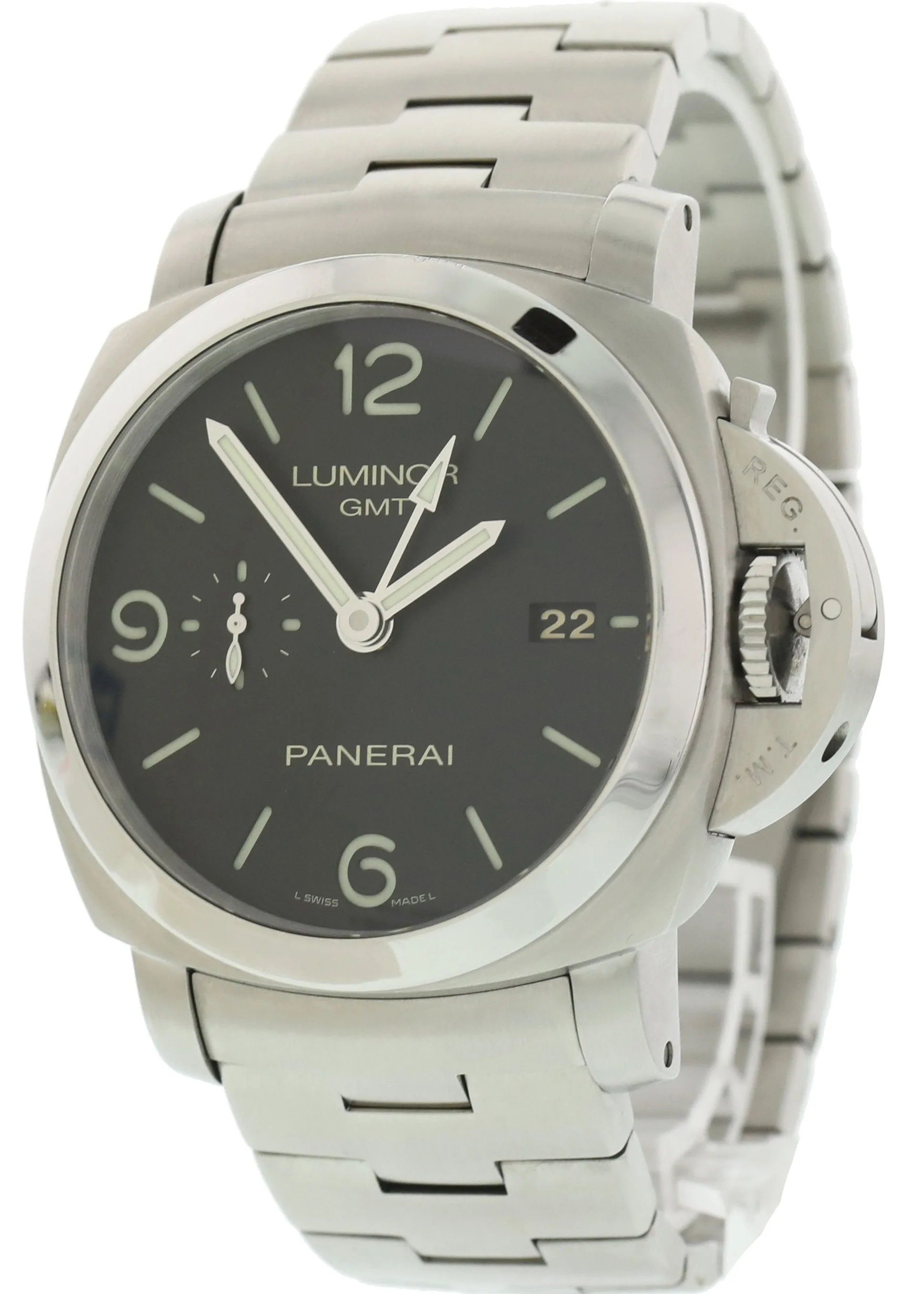 Panerai Luminor 1950 PAM329 GMT Men's Watch Box Papers