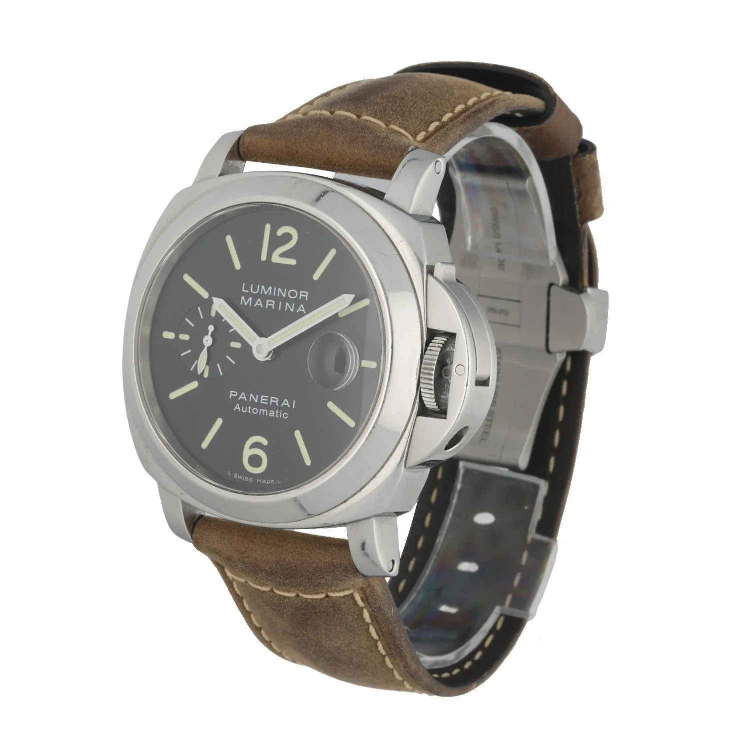 Panerai Luminor PAM104 Stainless Steel Automatic Men's Watch W/Box