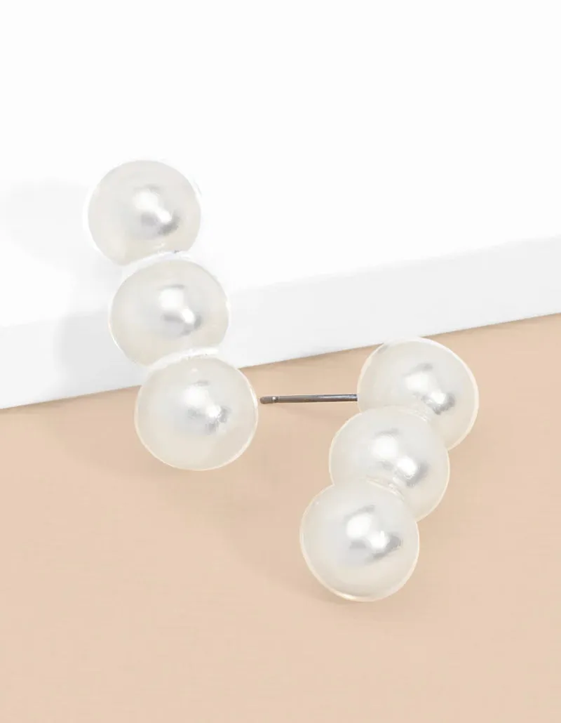 Pearl Beaded Drop Earrings