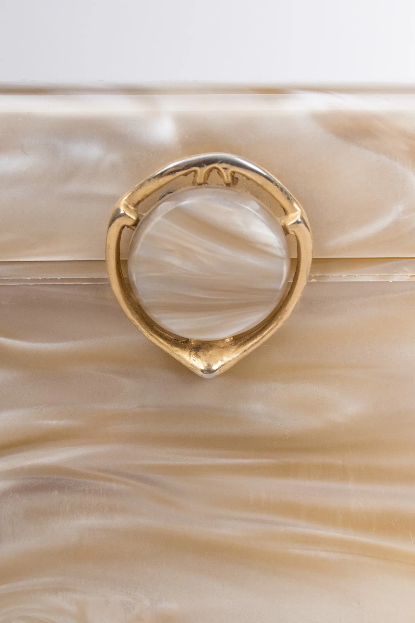 Pearlescent Lucite Box Bag