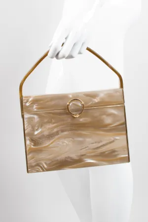 Pearlescent Lucite Box Bag