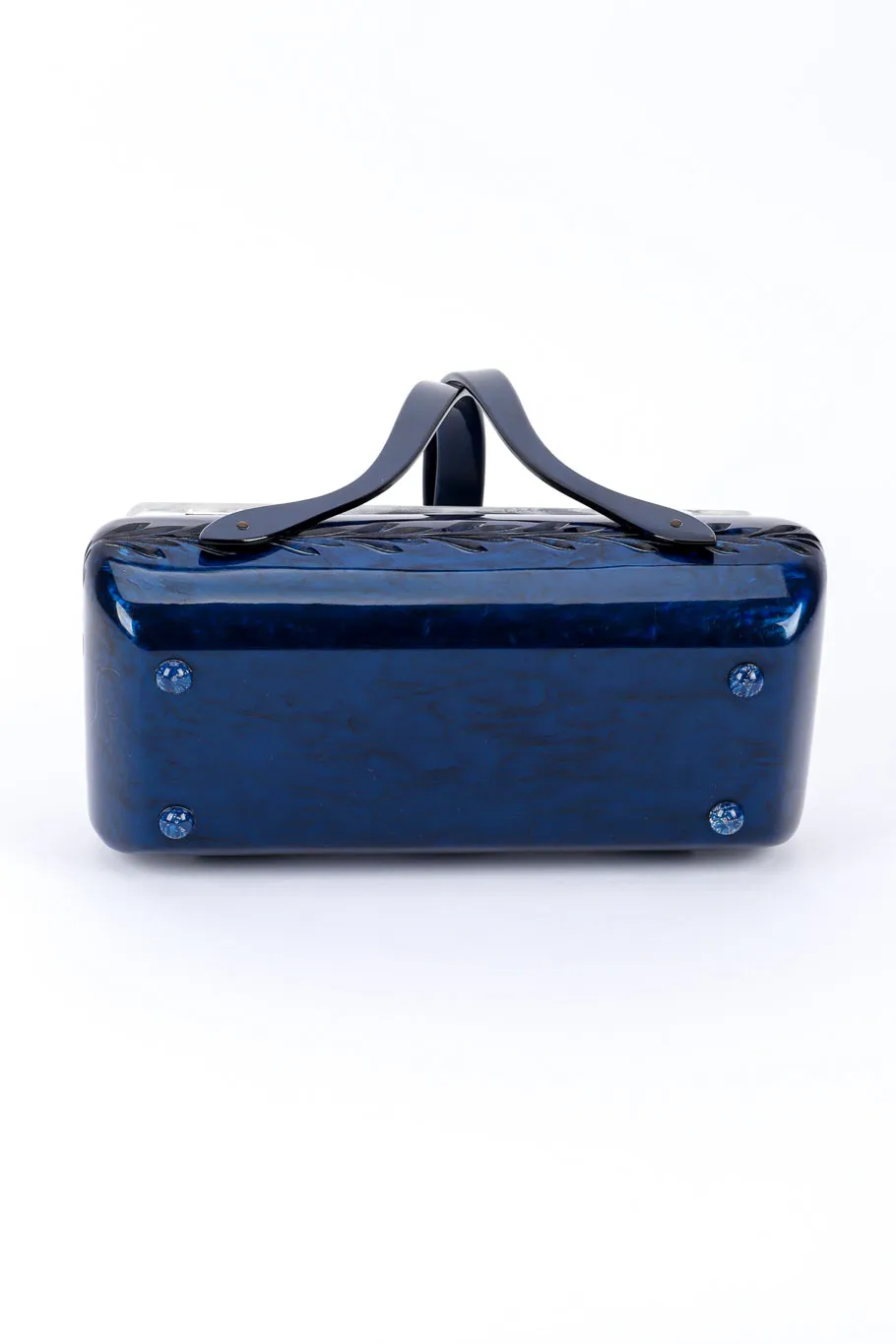 Pearlescent Oblong Lucite Box Bag