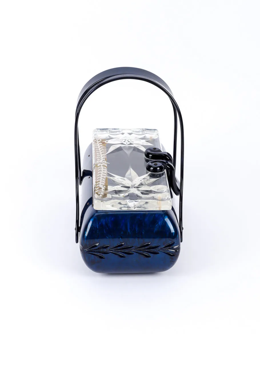 Pearlescent Oblong Lucite Box Bag