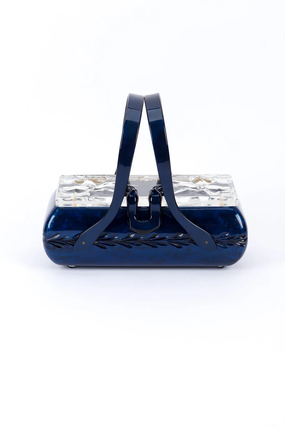 Pearlescent Oblong Lucite Box Bag