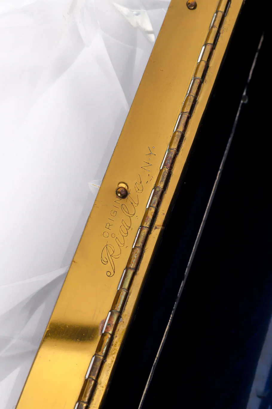 Pearlescent Oblong Lucite Box Bag