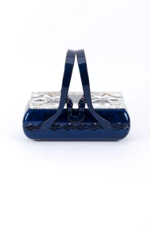 Pearlescent Oblong Lucite Box Bag
