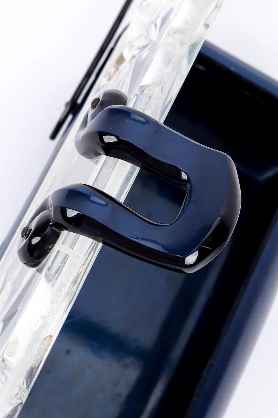 Pearlescent Oblong Lucite Box Bag