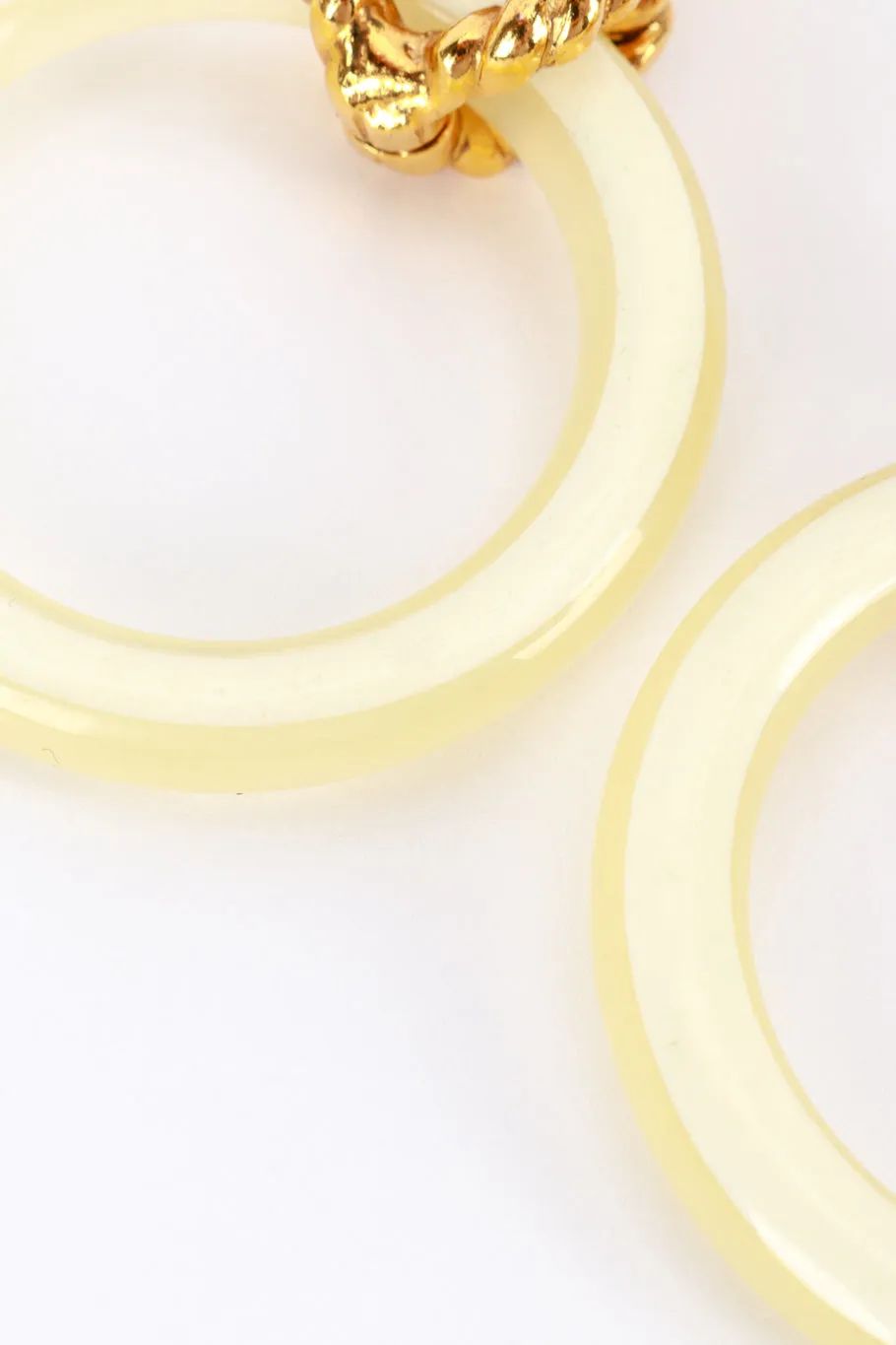 Pearlized Hoop Drop Earrings