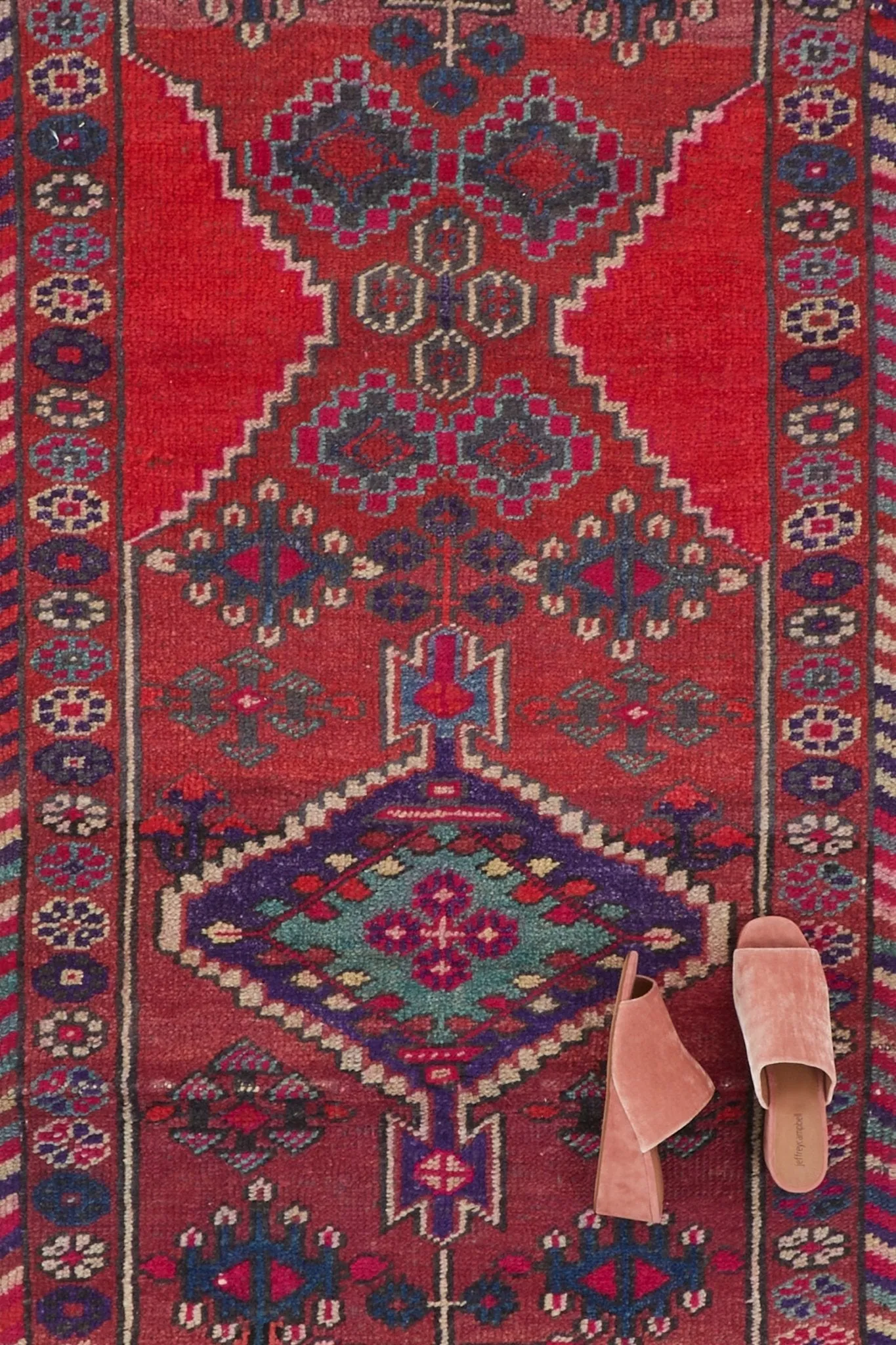 'Penelope' Vintage Turkish Runner Rug - 3' x 13'7"