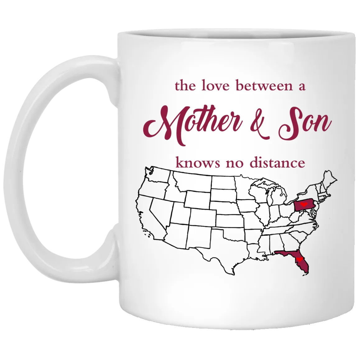 Pennsylvania Florida Mother And Son Mug