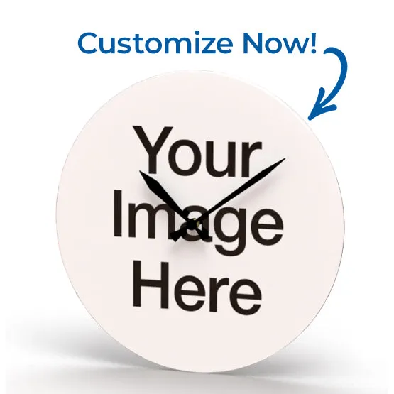 Personalized <br>Round Acrylic Wall Clock 10.75"